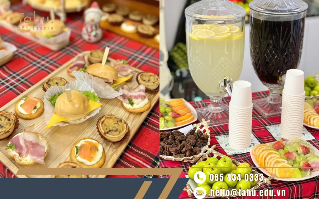 thực đơn tea break cho hội thảo theo mức ngân sách dưới 50.000 VNĐ/người