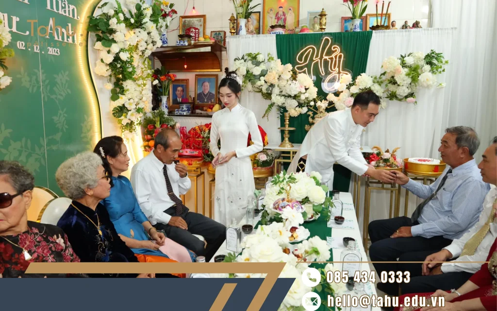 Nghi thức thực hiện của lễ đính hôn và thành hôn không giống nhau