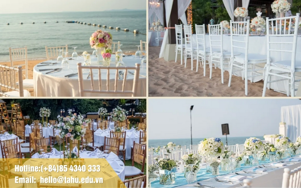 Tổ chức tiệc cưới bãi biển theo gói tiêu chuẩn