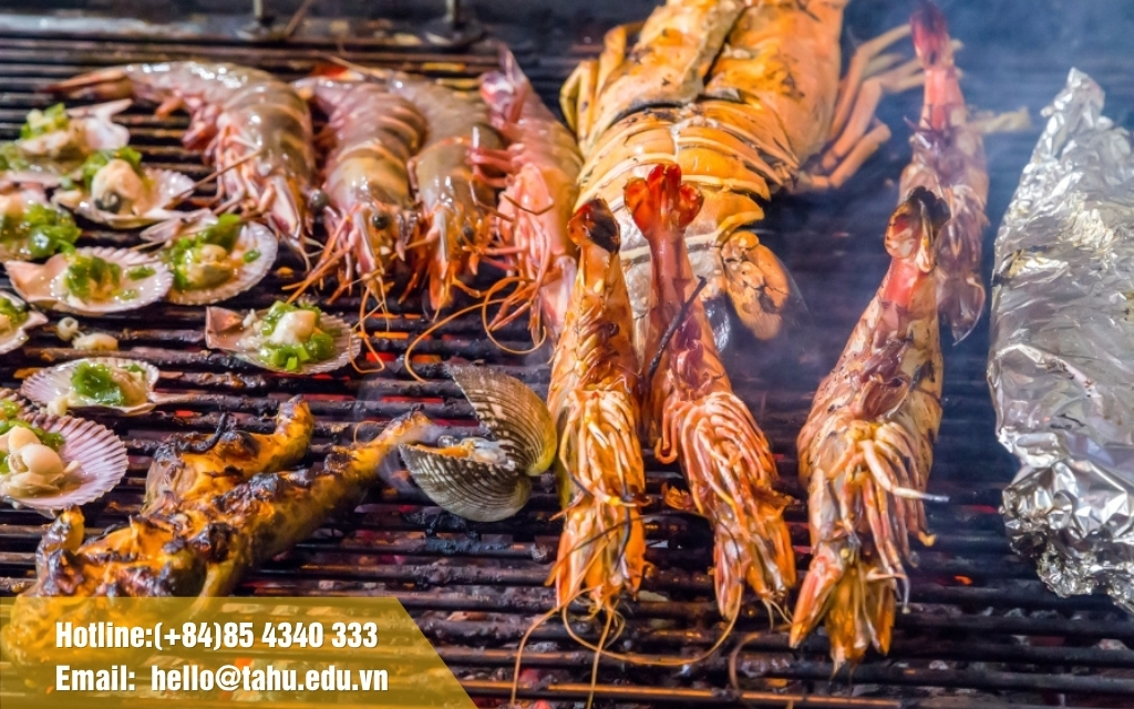 Hải sản nướng đa dạng